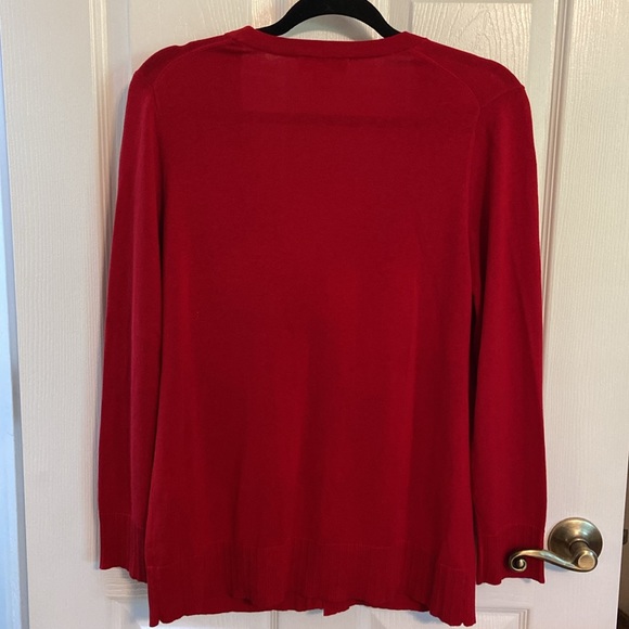 Coldwater Creek silk cotton v-neck cardigan - Picture 2 of 8